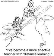 funny college university higher education distance-learning guru teaching teacher teach professor lecture research cartoon 1082